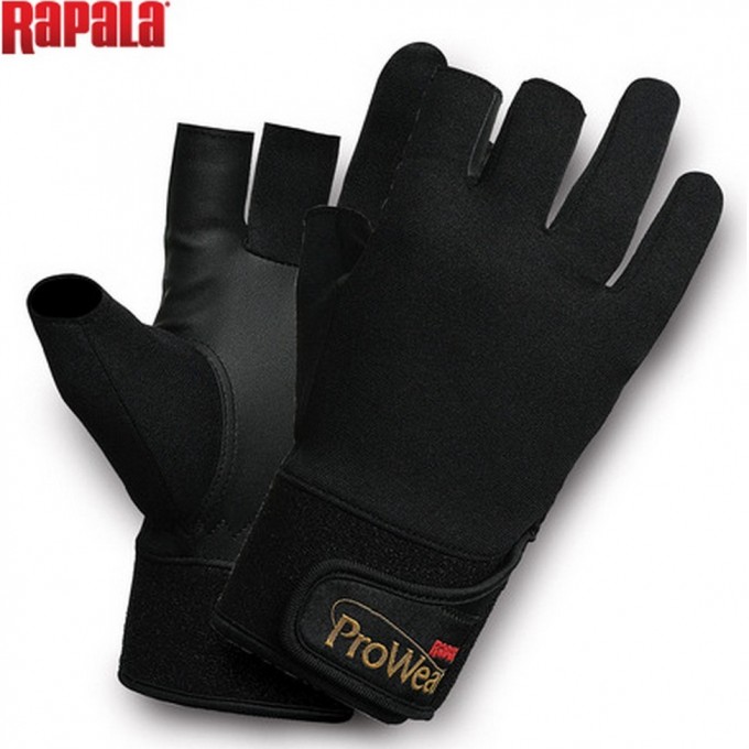 Перчатки рыболовные без трех пальцев RAPALA ProWear Titanium 24403-1-M